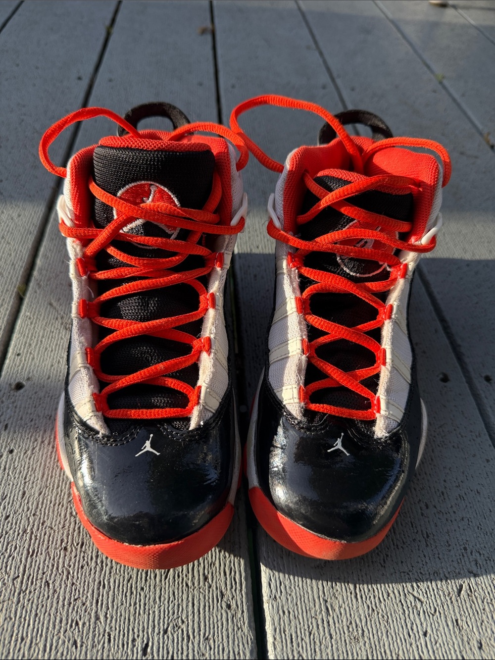 Nike Kids' Black, White & Red High-Top Sneakers
